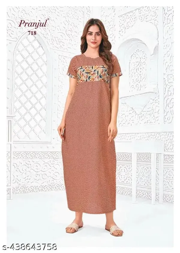 Pure Cotton Pranjul Nighty | PN718